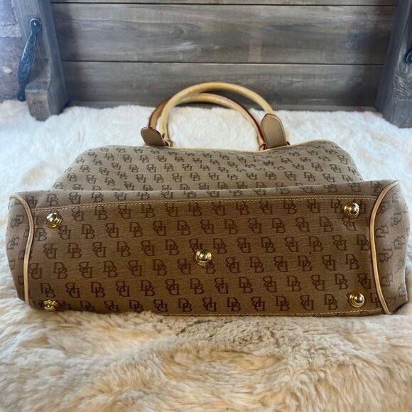 Dooney & Bourke Signature Logo Canvas Double Handle Satchel & Eyeglass Case - Picture 13 of 13